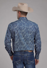 Roper Mens River Paisley Long Sleeve Snap Western Shirt - Roper - Flyclothing LLC