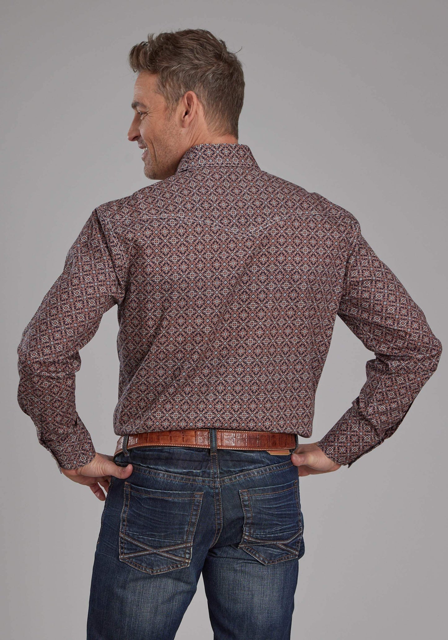 Roper Mens Ginger Foulard Long Sleeve Snap Western Shirt - Roper - Flyclothing LLC