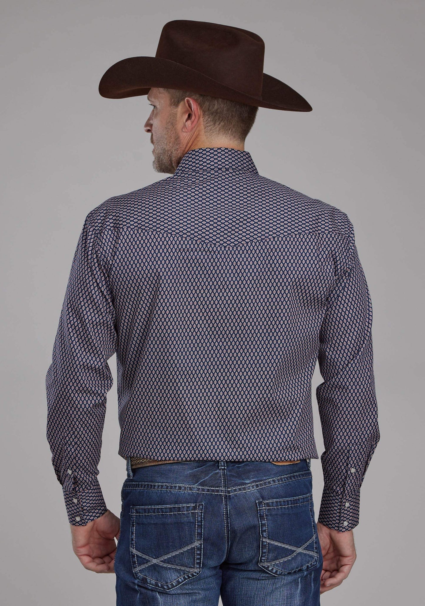 Roper Mens Diamond Eye Geo Long Sleeve Snap Western Shirt - Roper - Flyclothing LLC