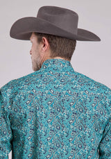 Roper Mens Long Sleeve Snap River Paisley Western Shirt - Roper - Flyclothing LLC