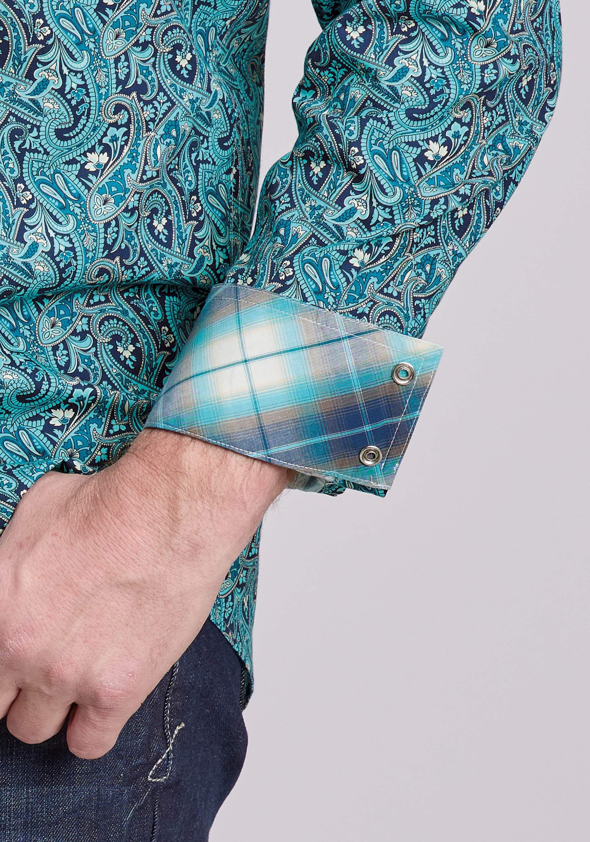 Roper Mens Long Sleeve Snap River Paisley Western Shirt - Roper - Flyclothing LLC