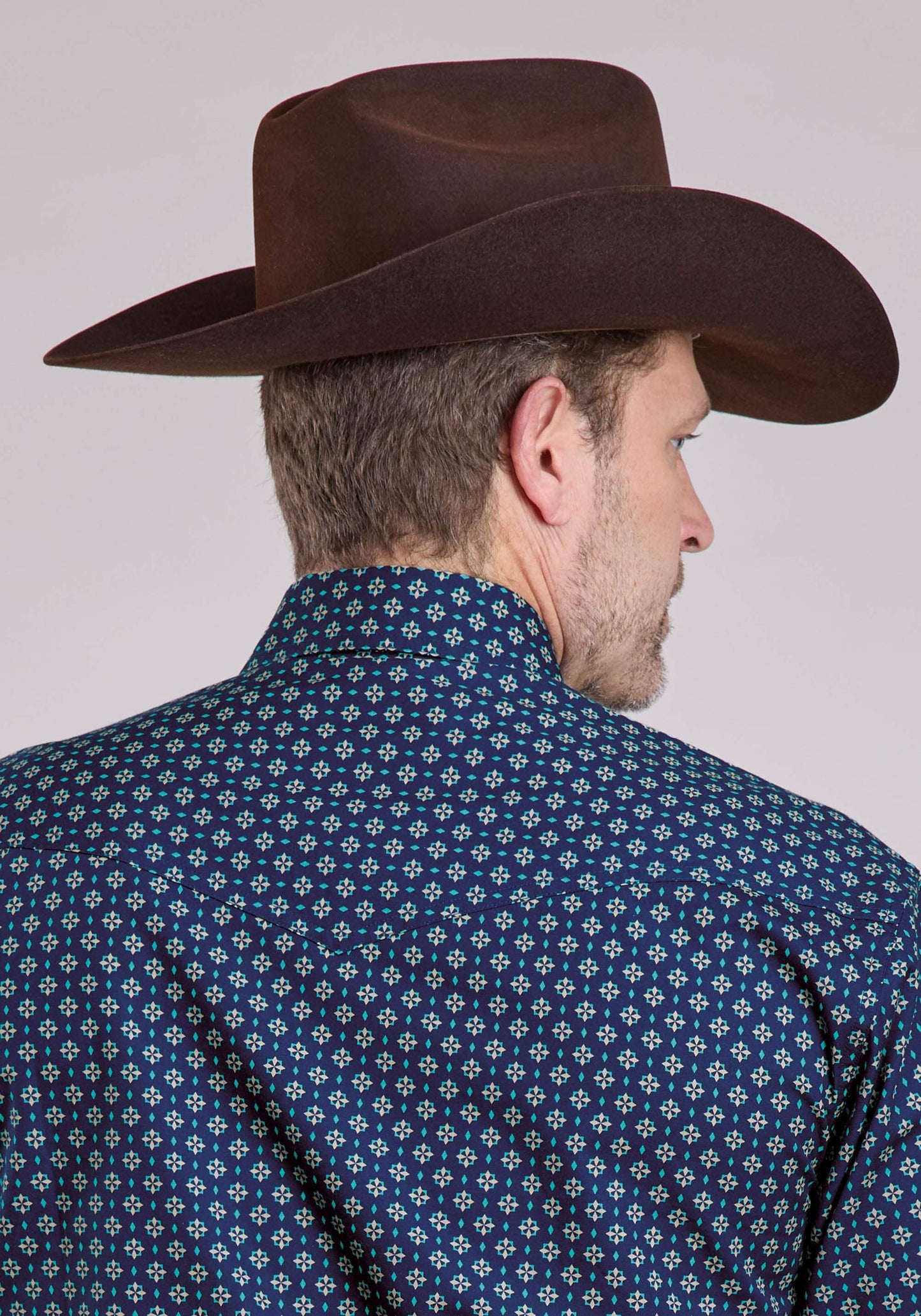 Roper Mens Long Sleeve Snap Pinwheel Foulard Western Shirt - Roper - Flyclothing LLC