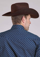 Roper Mens Long Sleeve Snap Pinwheel Foulard Western Shirt - Roper - Flyclothing LLC