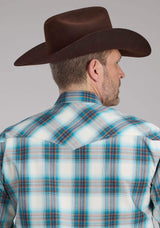 Roper Mens Taos Ombre Plaid Long Sleeve Snap Western Shirt - Roper - Flyclothing LLC
