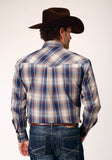 Roper Mens Long Sleeve Snap Ranch Plaid Western Shirt - Roper