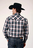 Roper Mens Long Sleeve Snap West Plaid Western Shirt - Roper
