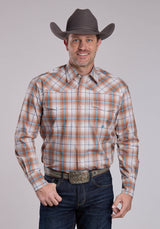 Mens Roper Saltillo Plaid Long Sleeve Snap Shirt
