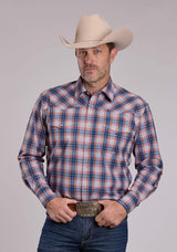 Mens Roper Breezy Plaid Long Sleeve Snap Shirt - Roper - Flyclothing LLC