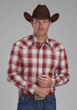 Roper Mens '57 Chevy Plaid Long Sleeve Snap Western Shirt