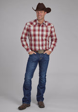 Roper Mens '57 Chevy Plaid Long Sleeve Snap Western Shirt