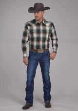 Roper Mens Tall Tree Plaid Long Sleeve Snap Western Shirt - Roper - Flyclothing LLC
