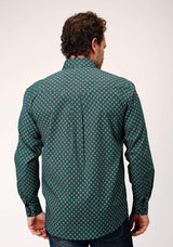 Roper Mens Long Sleeve Button Croshort Sleeve Walk Foulard Western Shirt - Roper - Flyclothing LLC