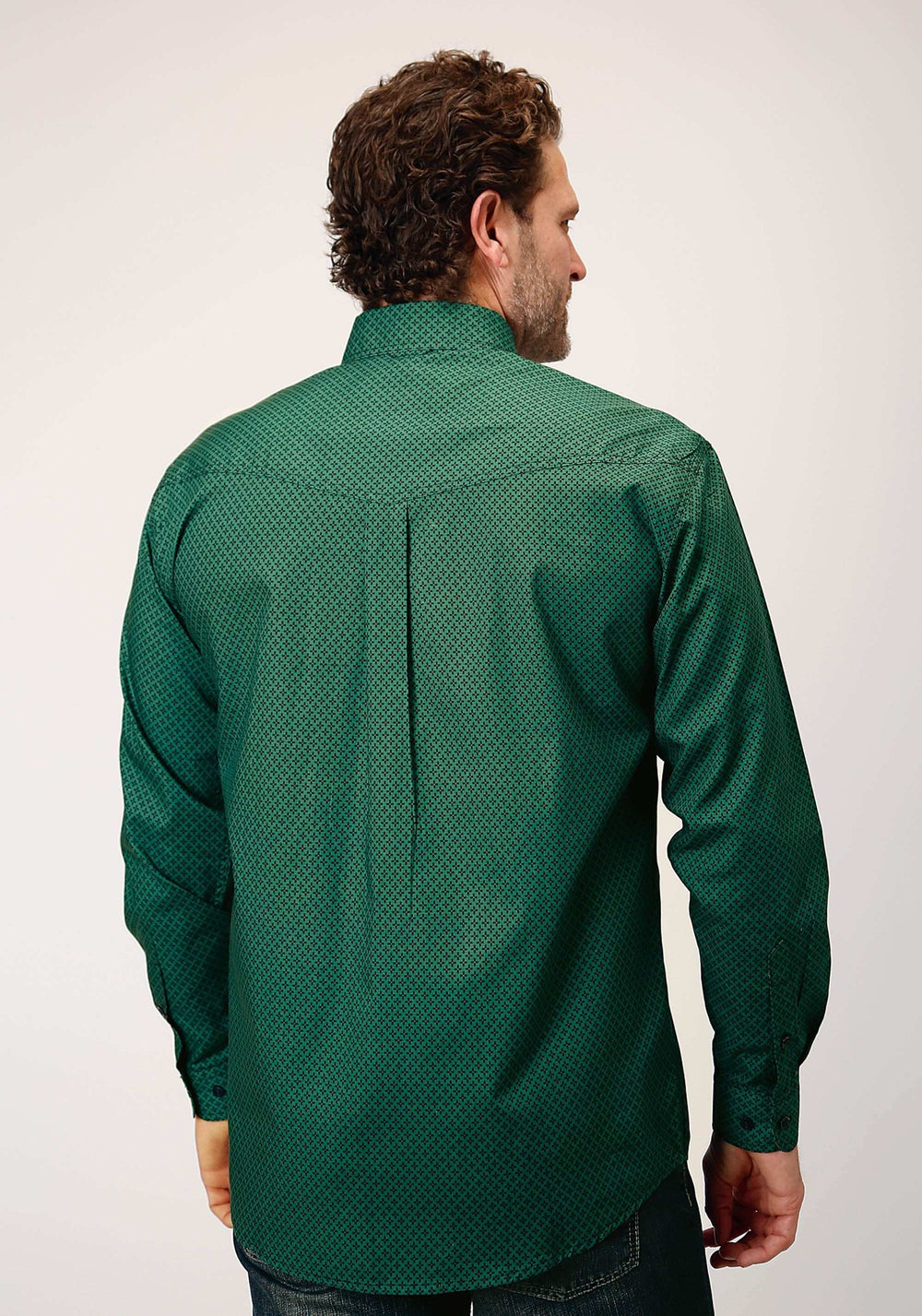 Roper Mens Long Sleeve Button Four Leaf Foulard Western Shirt - Roper - Flyclothing LLC