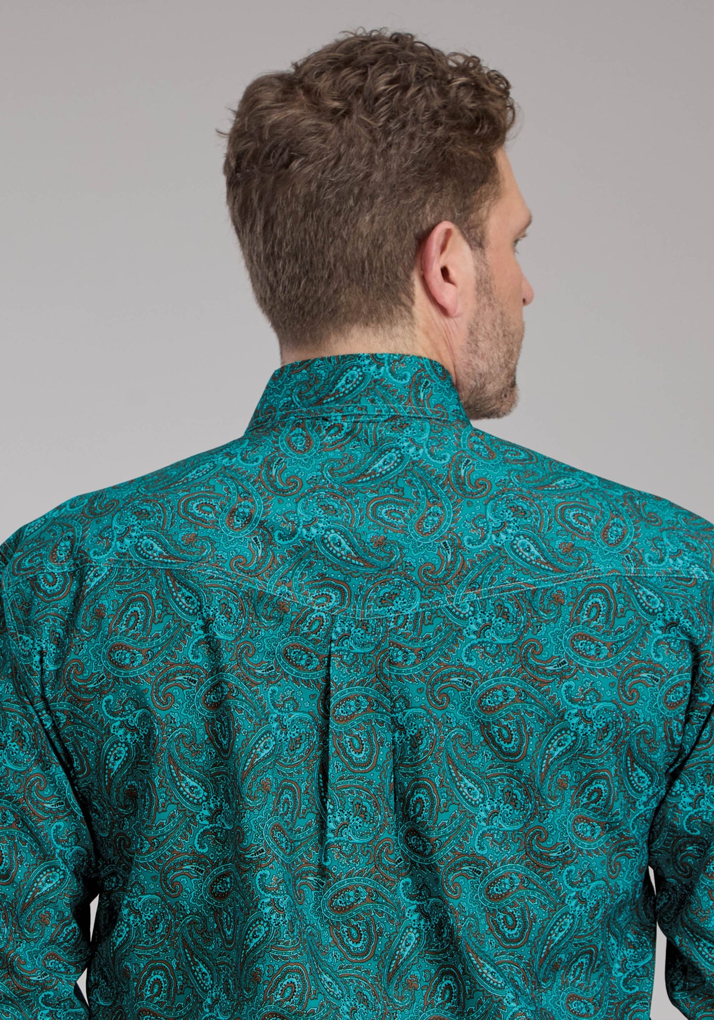 Roper Mens Mallard Paisley Long Sleeve Button Western Shirt