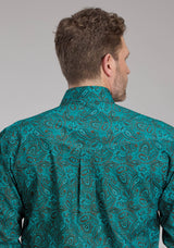 Roper Mens Mallard Paisley Long Sleeve Button Western Shirt