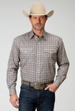 Roper Mens Long Sleeve Button Western Foulard Western Shirt - Roper