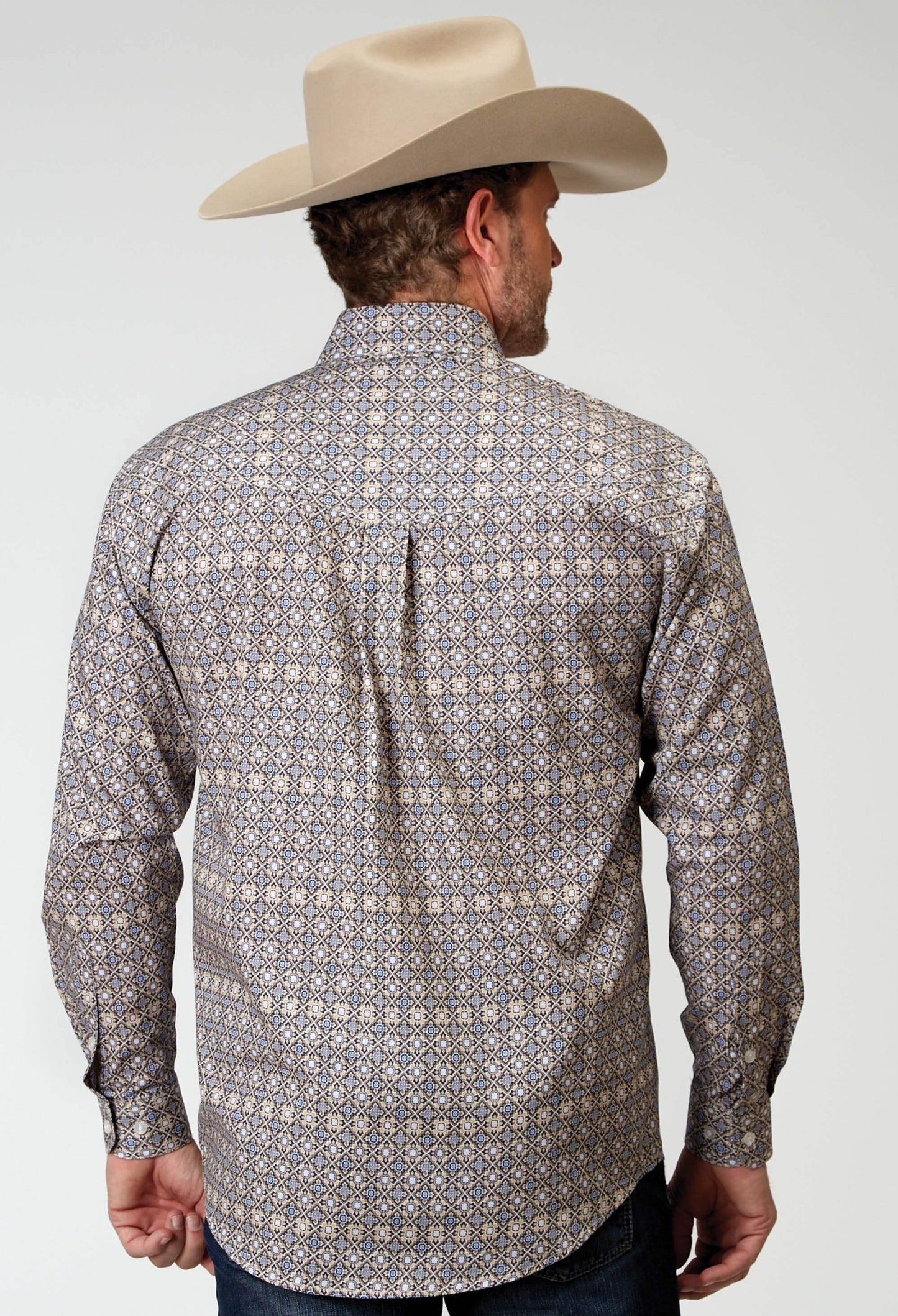 Roper Mens Long Sleeve Button Western Foulard Western Shirt - Roper - Flyclothing LLC