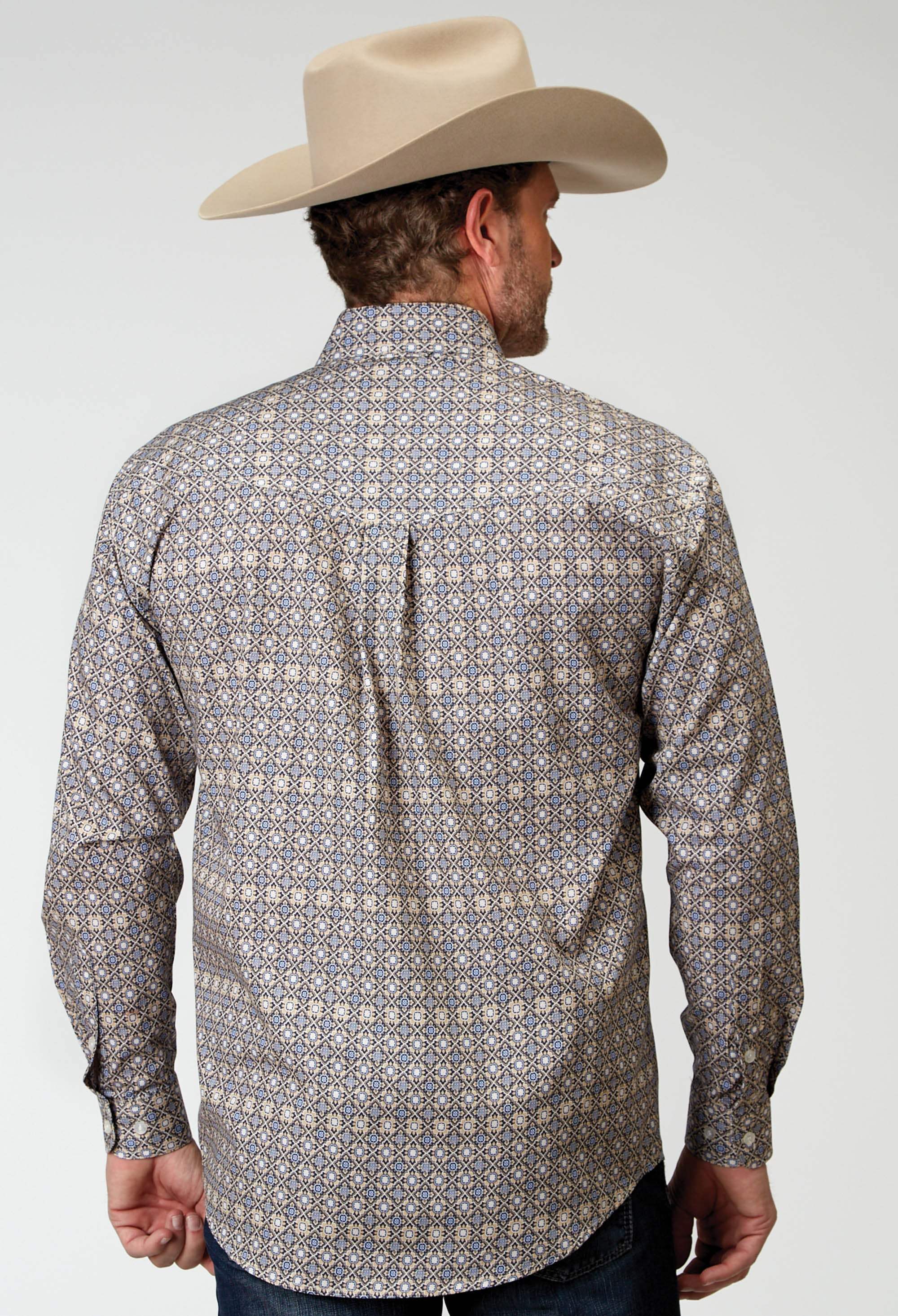 Roper Mens Long Sleeve Button Western Foulard Western Shirt - Roper - Flyclothing LLC