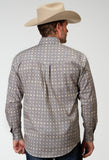 Roper Mens Long Sleeve Button Western Foulard Western Shirt - Roper