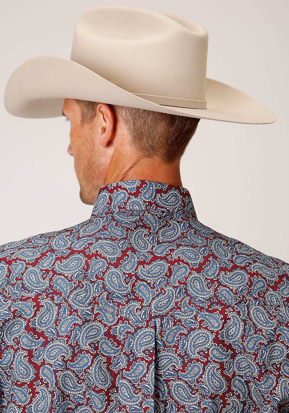 Roper Mens Long Sleeve Button Liberty Paisley Western Shirt - Roper - Flyclothing LLC