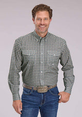 Roper Mens Long Sleeve Button Medallion Foulard Western Shirt - Roper - Flyclothing LLC