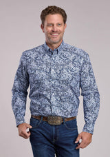 Mens Roper Windy Paisley Long Sleeve Button Shirt - Roper - Flyclothing LLC