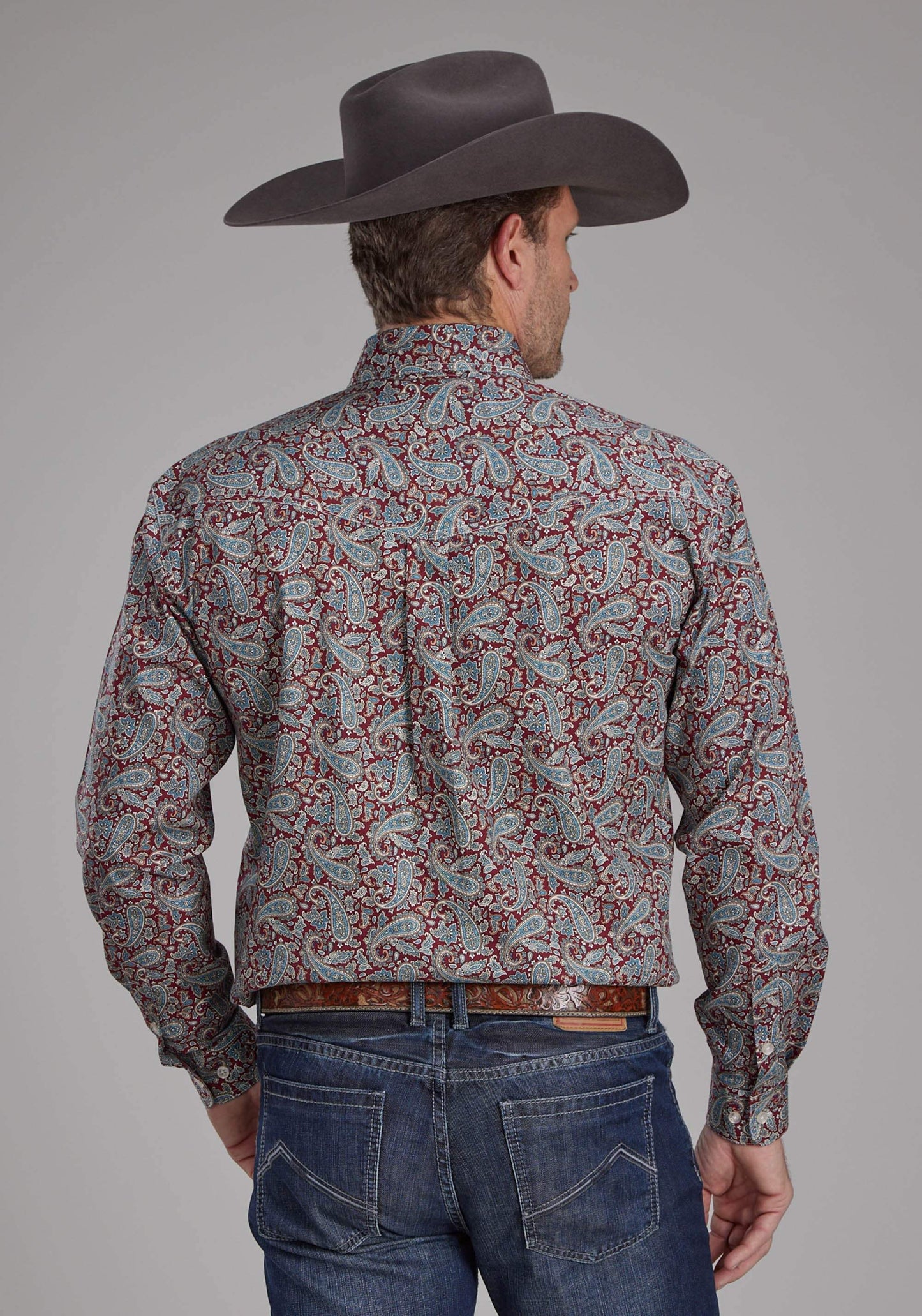 Roper Mens Orchard Paisley Long Sleeve Button Western Shirt - Roper - Flyclothing LLC