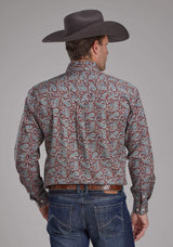 Roper Mens Orchard Paisley Long Sleeve Button Western Shirt - Roper - Flyclothing LLC