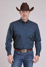 Roper Mens Long Sleeve Button Pinwheel Foulard Western Shirt - Roper - Flyclothing LLC