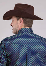 Roper Mens Long Sleeve Button Pinwheel Foulard Western Shirt - Roper - Flyclothing LLC