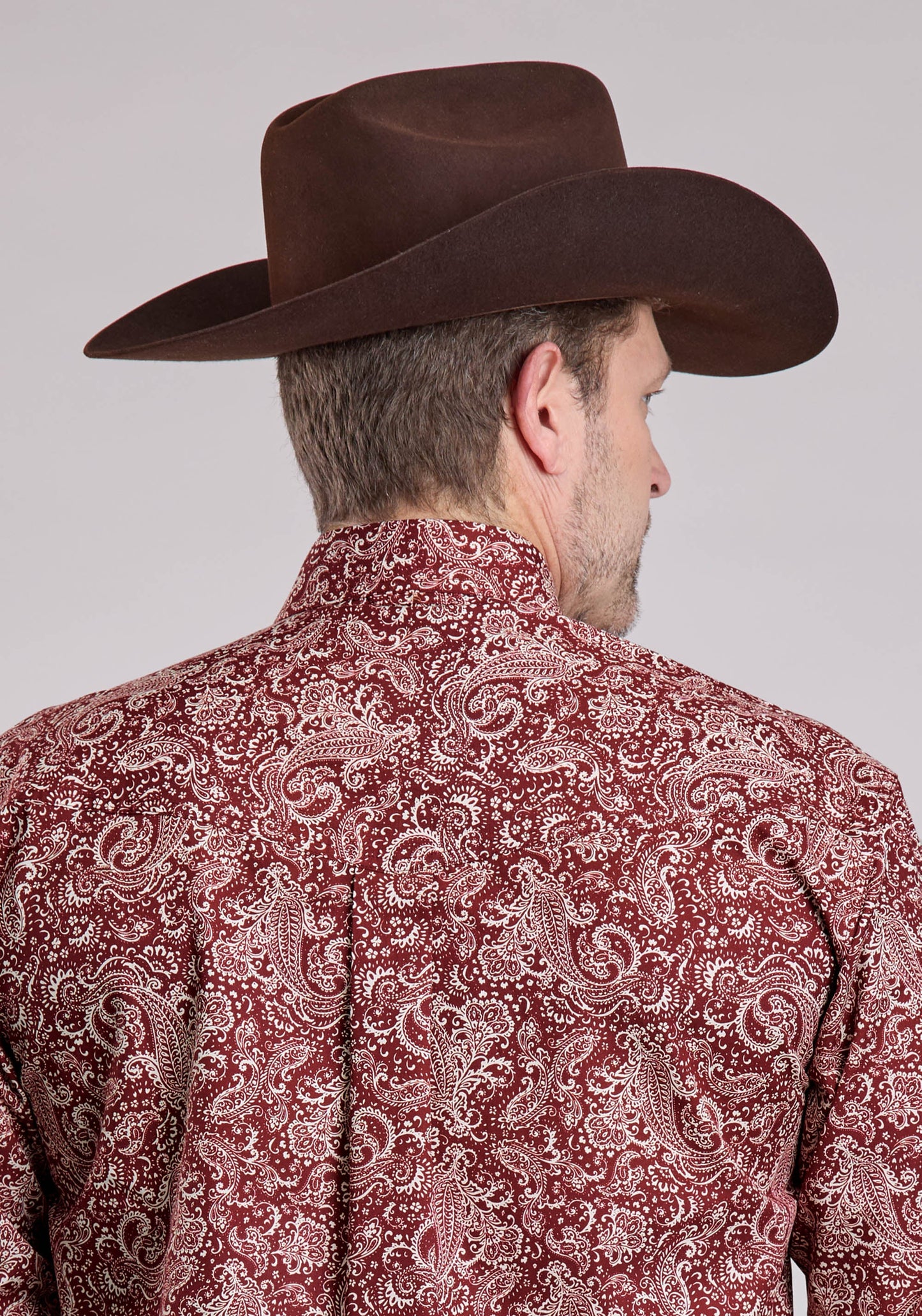 Mens Roper Plume Paisley Long Sleeve Button Shirt