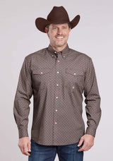 Roper Mens Long Sleeve Button Vintage Foulard Western Shirt - Roper - Flyclothing LLC