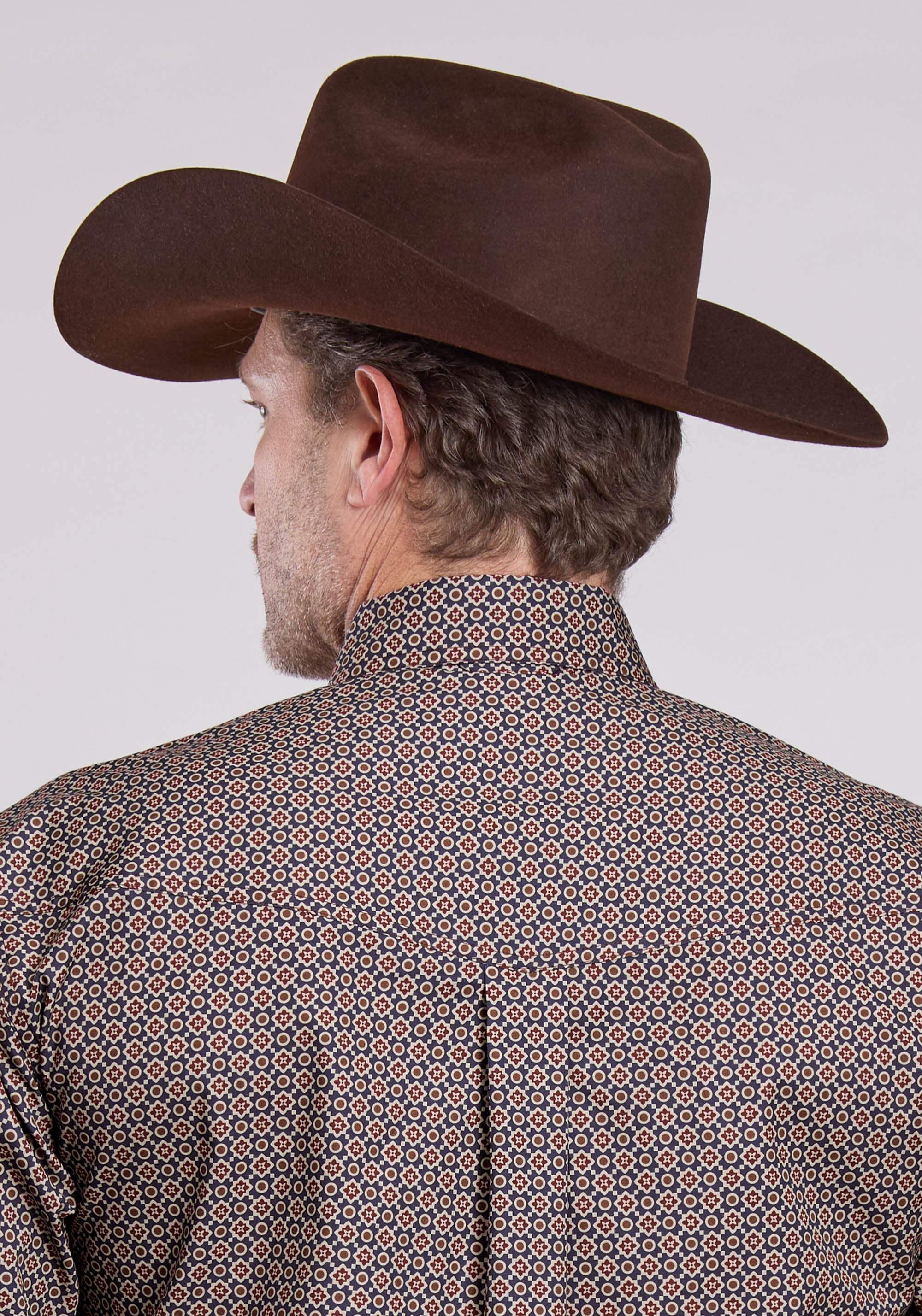 Roper Mens Long Sleeve Button Vintage Foulard Western Shirt - Roper - Flyclothing LLC