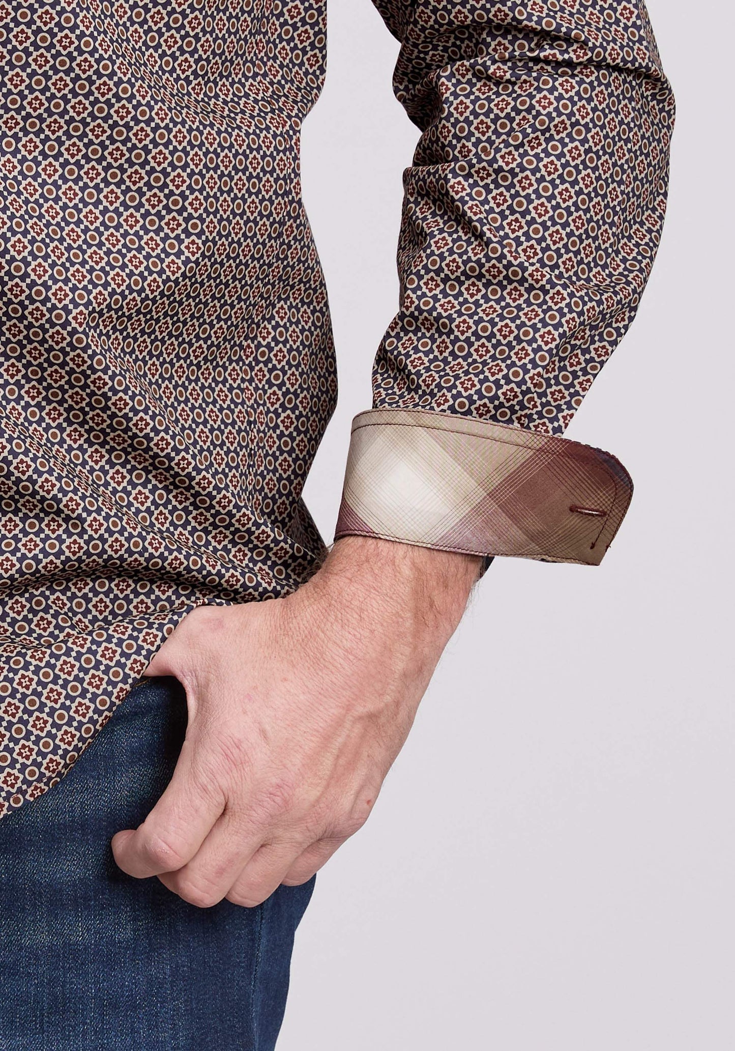 Roper Mens Long Sleeve Button Vintage Foulard Western Shirt - Roper - Flyclothing LLC