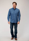 Roper Mens Long Sleeve Button Medallion Paisley Western Shirt - Roper