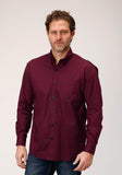 Roper Mens Long Sleeve Button Four Leaf Foulard Western Shirt - Roper