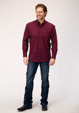 Roper Mens Long Sleeve Button Four Leaf Foulard Western Shirt - Roper - Flyclothing LLC
