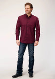 Roper Mens Long Sleeve Button Four Leaf Foulard Western Shirt - Roper