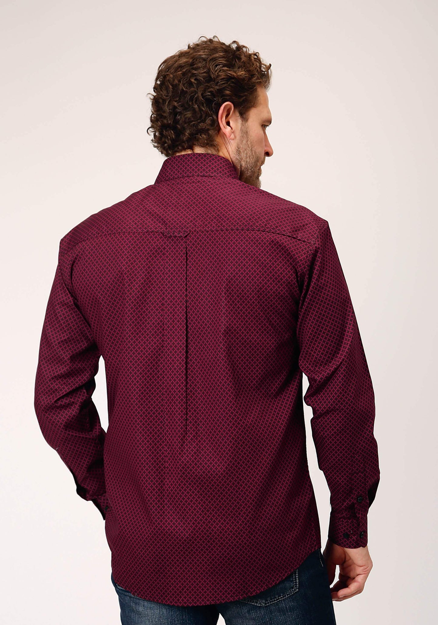 Roper Mens Long Sleeve Button Four Leaf Foulard Western Shirt - Roper - Flyclothing LLC
