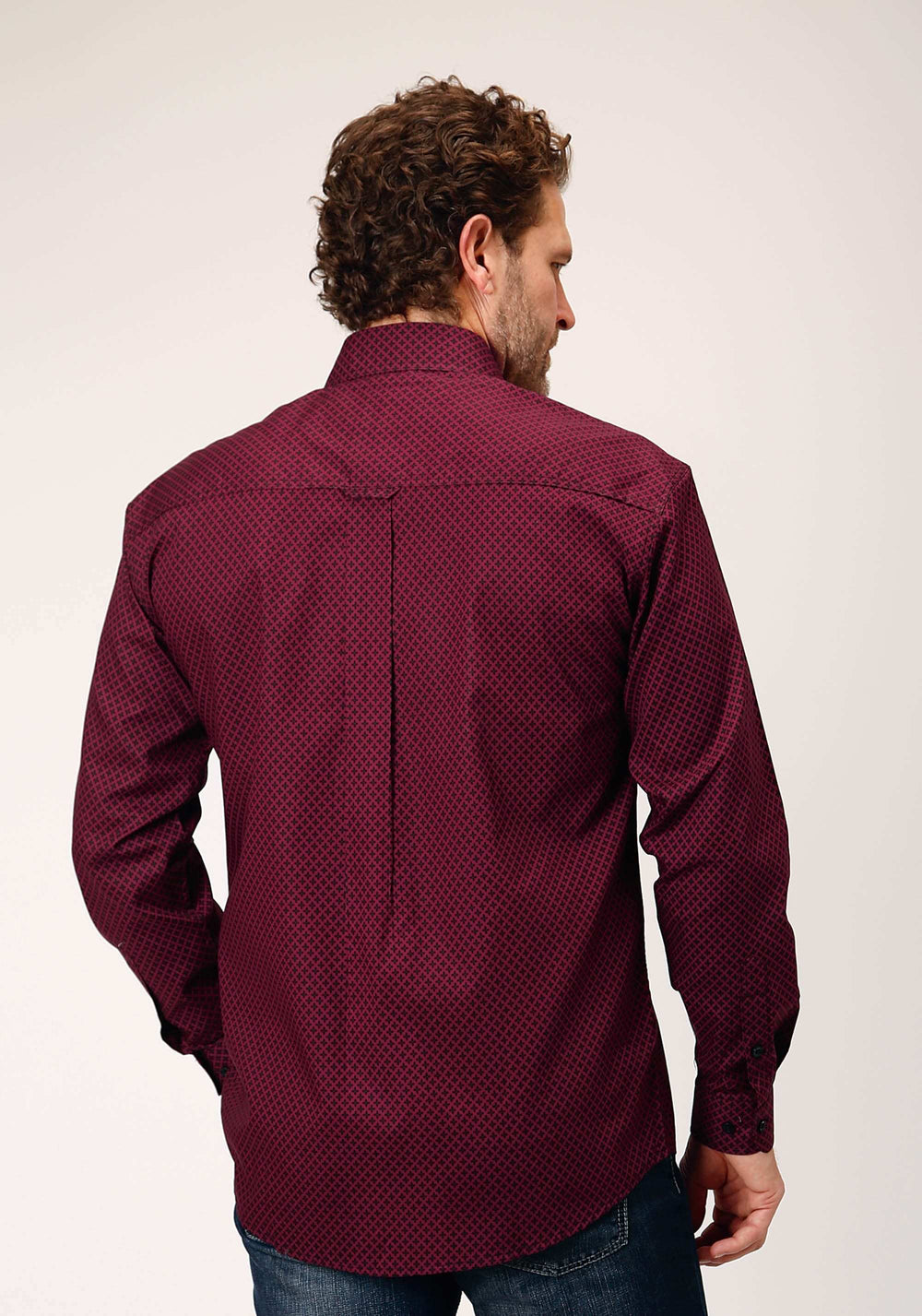 Roper Mens Long Sleeve Button Four Leaf Foulard Western Shirt - Roper - Flyclothing LLC