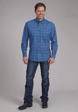 Roper Mens Saphire Ornamental Long Sleeve Button Western Shirt - Roper - Flyclothing LLC