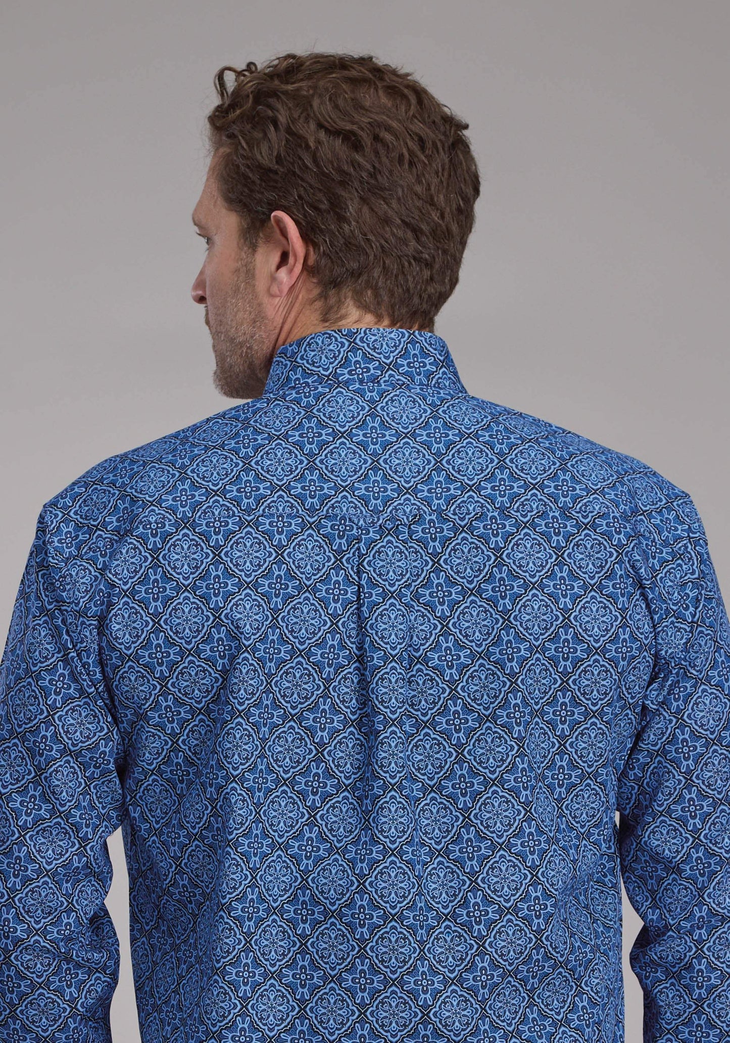 Roper Mens Saphire Ornamental Long Sleeve Button Western Shirt - Roper - Flyclothing LLC