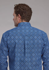 Roper Mens Saphire Ornamental Long Sleeve Button Western Shirt - Roper - Flyclothing LLC