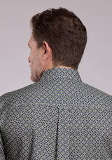 Roper Mens Long Sleeve Button Pine Foulard Western Shirt - Roper - Flyclothing LLC