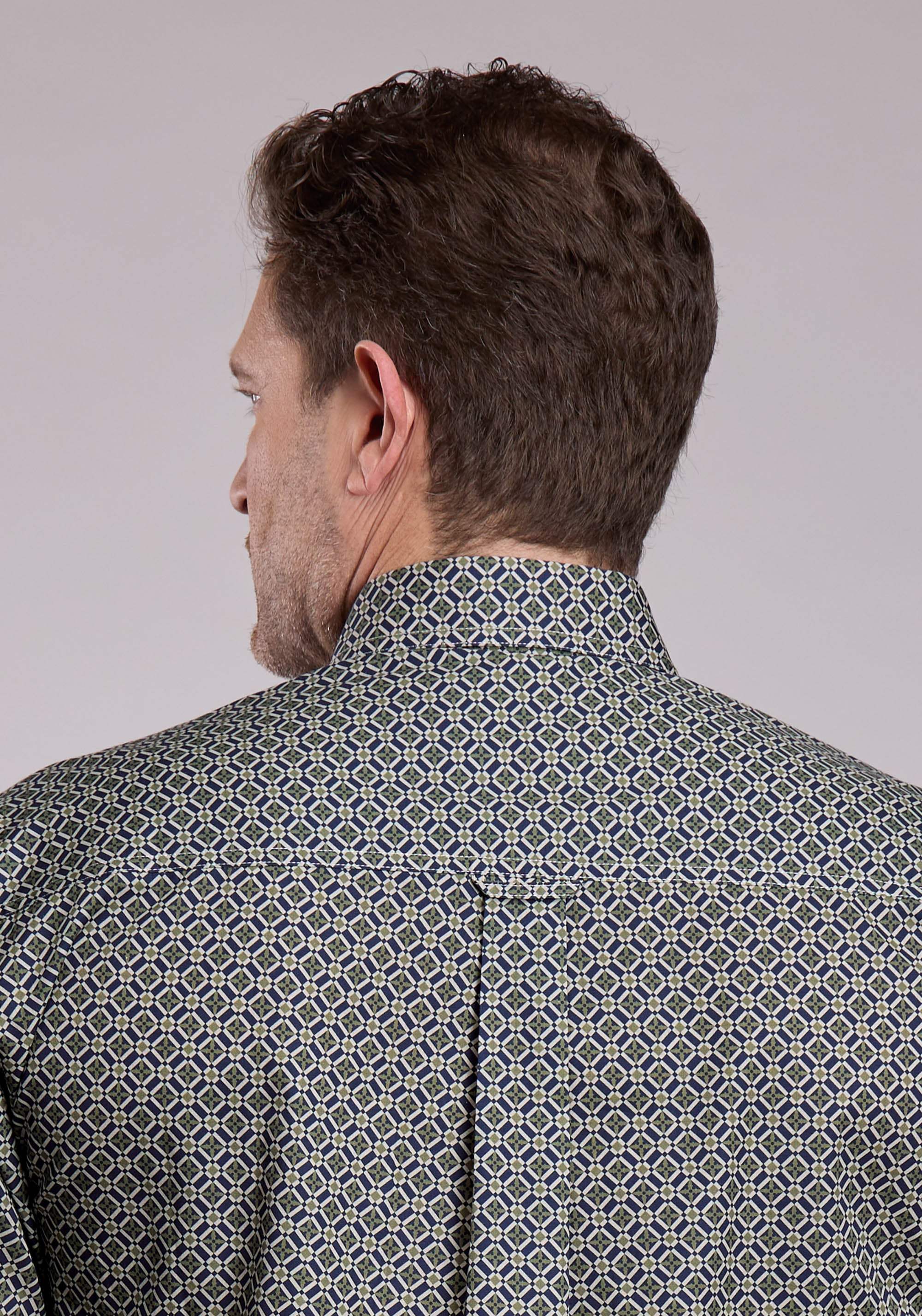 Roper Mens Long Sleeve Button Pine Foulard Western Shirt - Roper - Flyclothing LLC