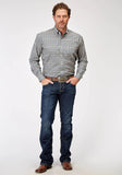 Roper Mens Long Sleeve Button Western Foulard Western Shirt - Roper