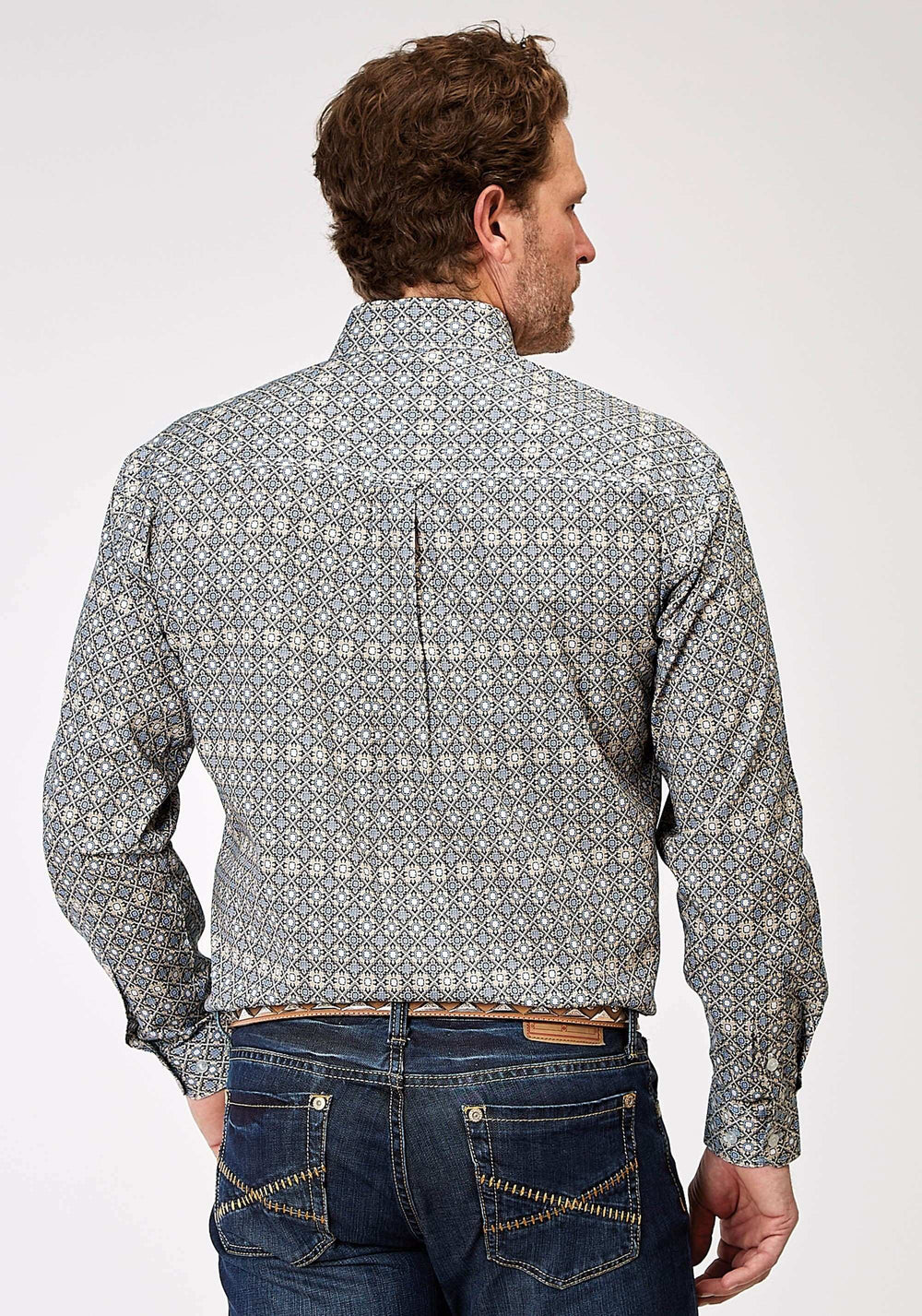 Roper Mens Long Sleeve Button Western Foulard Western Shirt - Roper - Flyclothing LLC