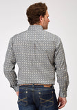 Roper Mens Long Sleeve Button Western Foulard Western Shirt - Roper