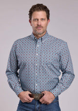 Mens Roper Vintage Scroll Foulard Long Sleeve Button Shirt - Roper - Flyclothing LLC