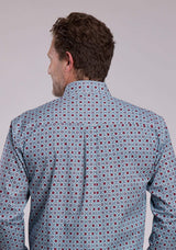 Mens Roper Vintage Scroll Foulard Long Sleeve Button Shirt - Roper - Flyclothing LLC